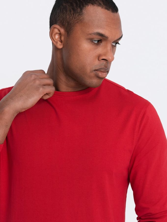 OMBRE Longsleeve - Regular Fit - Katoen - Lange Mouw Rood M