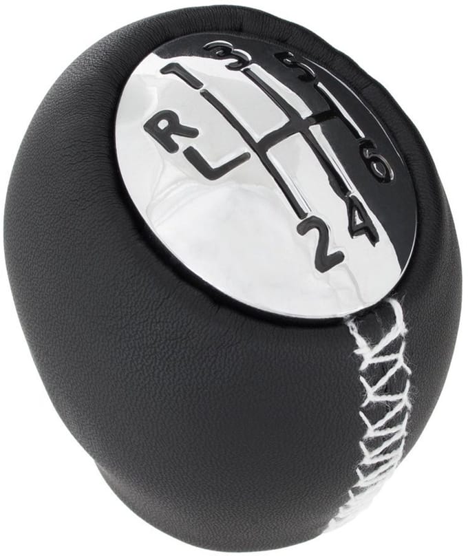 Modecar Renault Megane II/III - Versnellingspookknop - Zwart Leer - Chroom