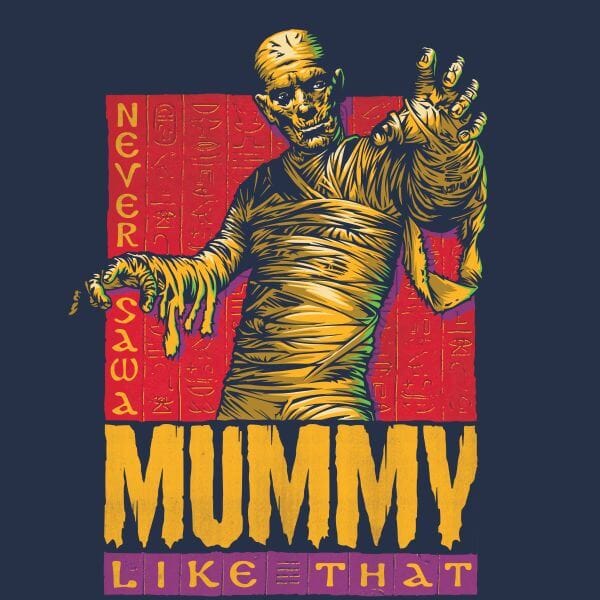 Universal Monsters The Mummy Retro Dames T-shirt - Navy - M