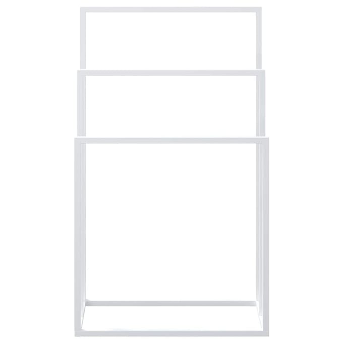 vidaXL - Handdoekenrek - vrijstaand - 48x24x79 - cm - ijzer - wit