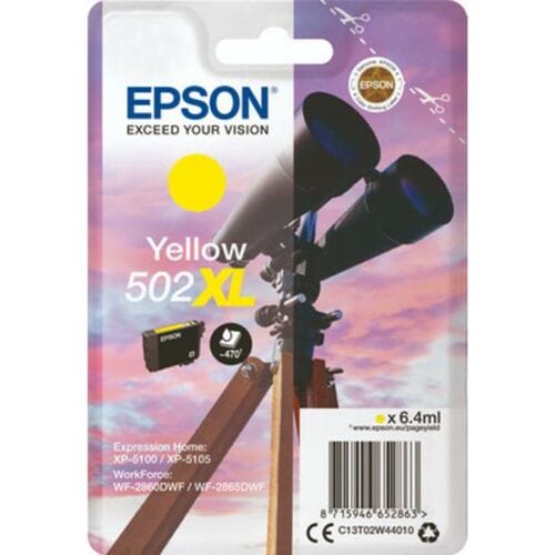 Epson Inktcartridge 502XL (C13T02W44010) Geel Hoge capaciteit