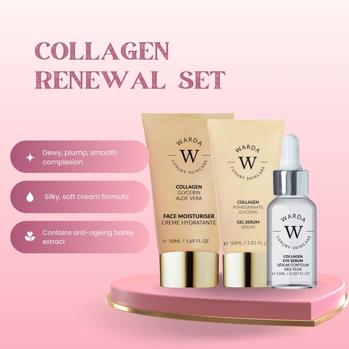 Warda Luxury Skincare Collageen gezichtsverzorgingstrio