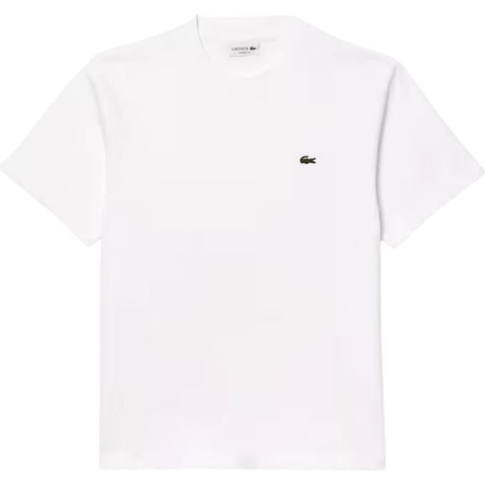Lacoste heren O-hals shirt crocodile logo wit