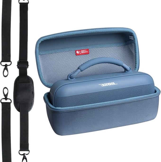 Hard Travel Case voor Draagbare Bluetooth Speaker - Waterdichte Bescherming voor Geluidssystemen (Blauw)