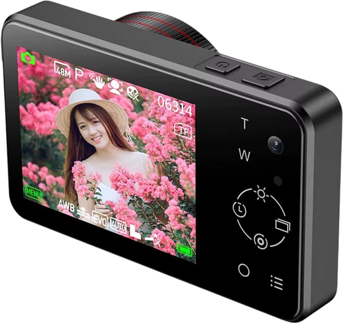 4K Digitale Kindercamera – 64MP, Autofocus, IPS Touchscreen, Dubbele Camera, HD Foto en Video, 32GB Opslag