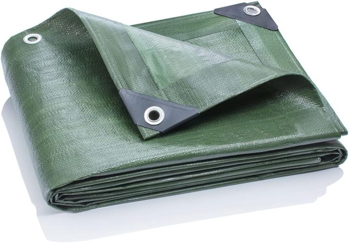 Stevig Geweven Grondzeil 2x2m 120g/m² Groen - Veelzijdig Dekzijl voor Tuin en Boot