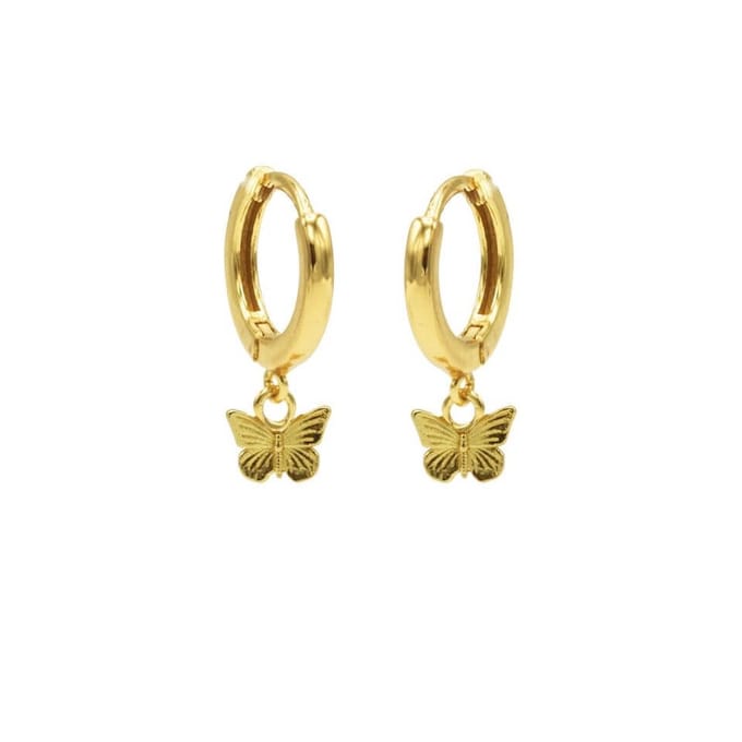 Karma Oorringen Hinged Hoops Butterfly Goud