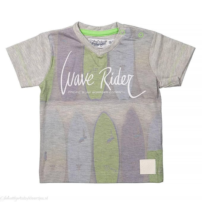 Dirkje T-shirt Wave Rider light blue  -  Maat  80