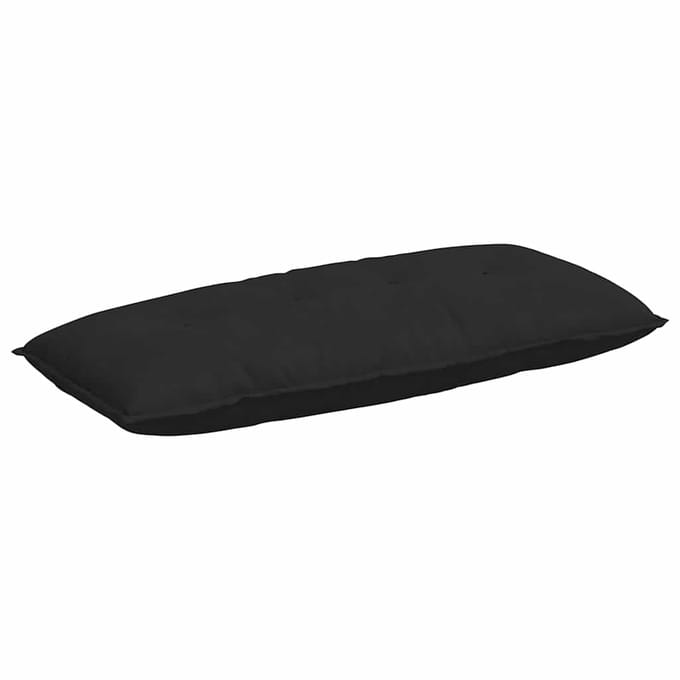 vidaXL - Rugkussen - Zwart - 120 - x - 50 - cm - Microvezel - Stof