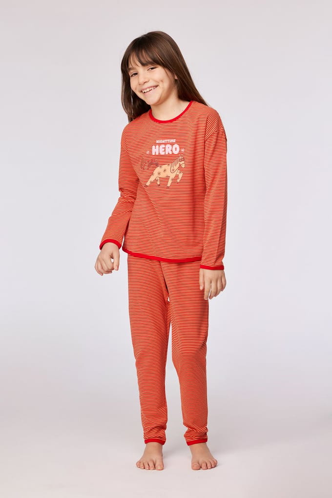 Woody Meisjes Pyjama Rode Streep 3A