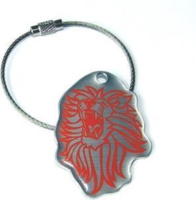 Misjuba - lost item - gevonden verloren - Sleutelhanger Leeuw met QR-code