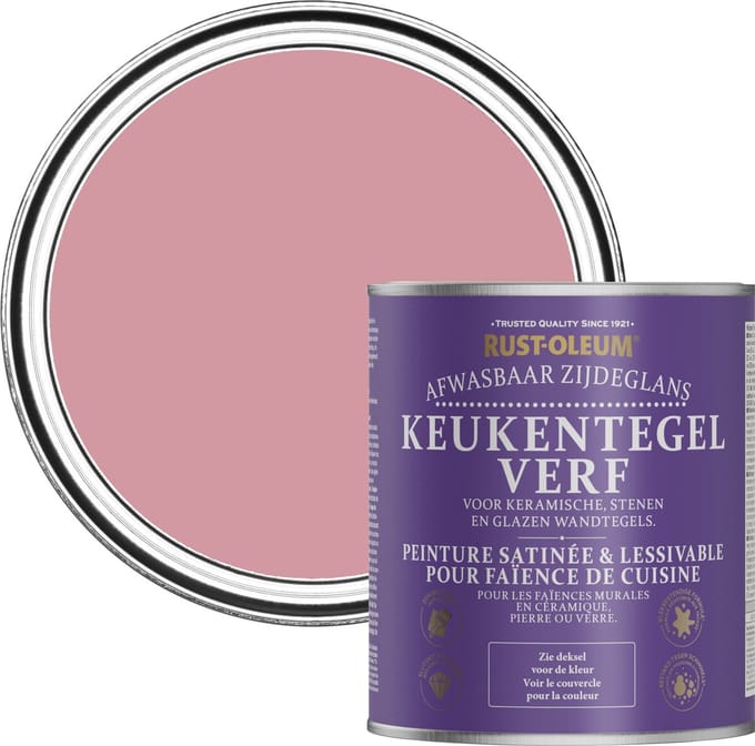 Rust-Oleum Roze Keukentegelverf Zijdeglans - Oudroze 750ml