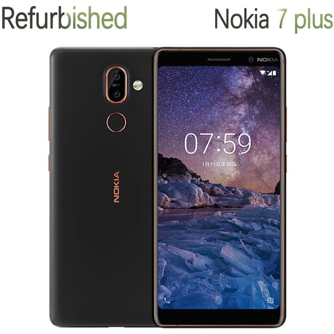 Gereviseerde Nokia Ontgrendeld Originele Nokia 7 Plus 4GB RAM 64G ROM Octa-Core 6.0'' Display Mobiele Telefoon Met 2 SIM Single SIM Simple Set