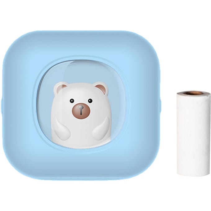 Mini Pocket Thermische Instant Fotoprinter Label Maker Machine BT Wireless Connect Compatibel met 1pcs Thermal Paper Rolls white