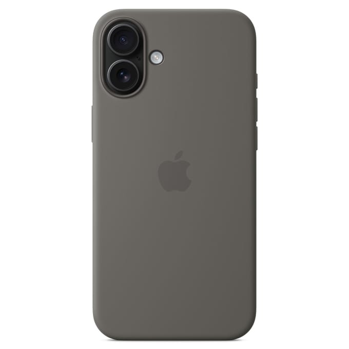 Apple Silicone Backcover MagSafe voor de Apple iPhone 16 Plus - Stone Grey