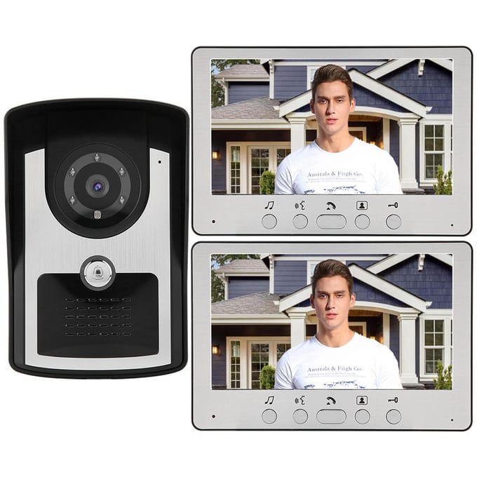 7  LCD Video Deurtelefoon Bedrade Intercom Deurbel Kit Huis Entree Systeem 1V2 815FC12