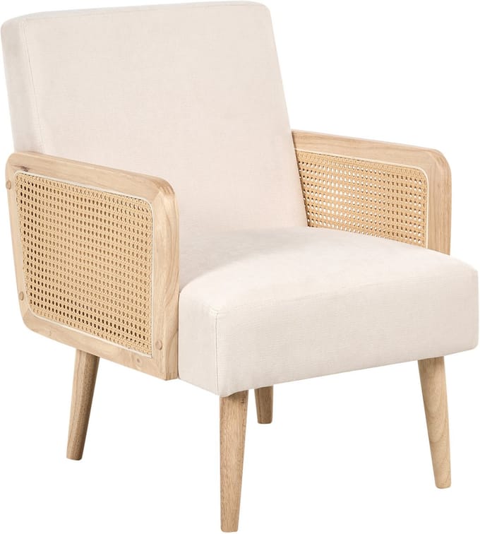 HOJBY - Fauteuil - Lichtbeige - Polyester