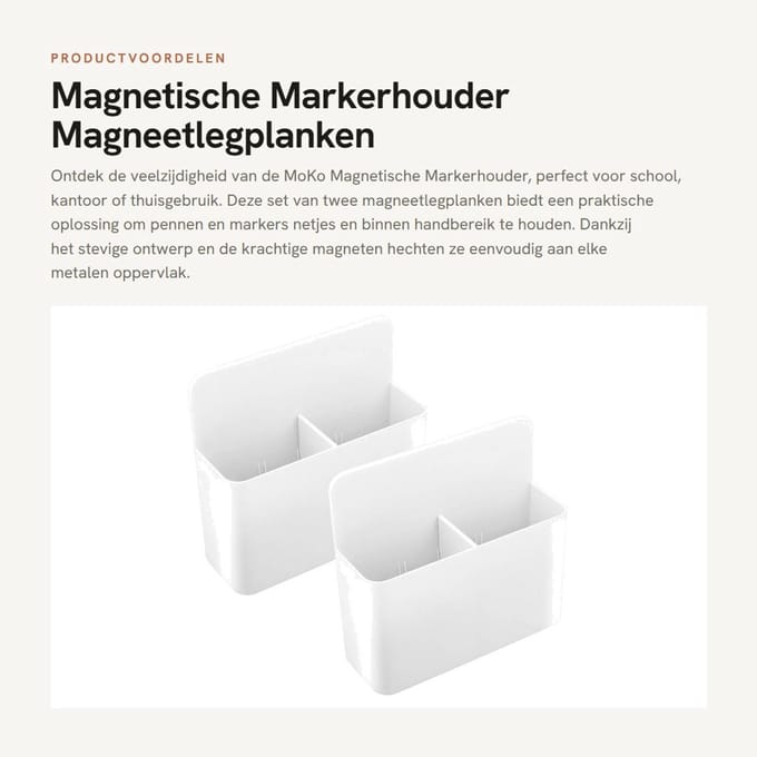Dailygoods- Markerhouder Robuust - Magnetische Pennenhouder