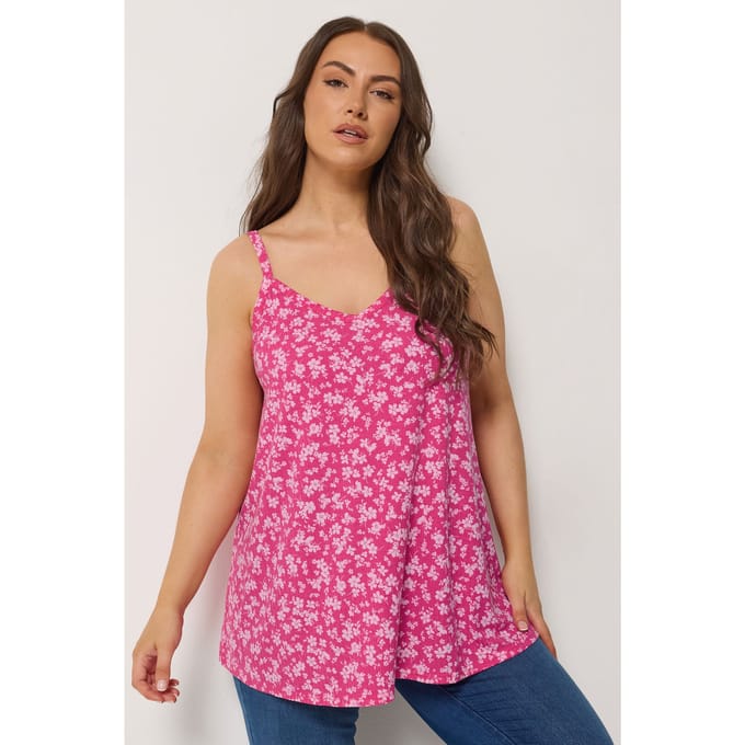 Yours Roze Swingtop Met Bloemenprint Size 42
