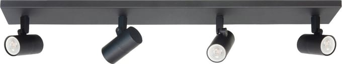 Spot Picollo 4 lichts L 65 cm incl mini GU10 zwart