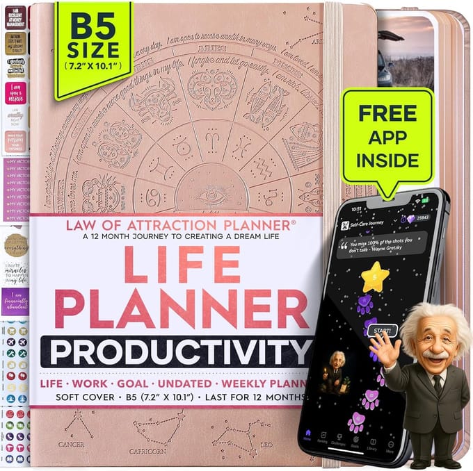Levensplanner Levensdoelen Organizer Dagboek voor Productiviteit en Vreugde