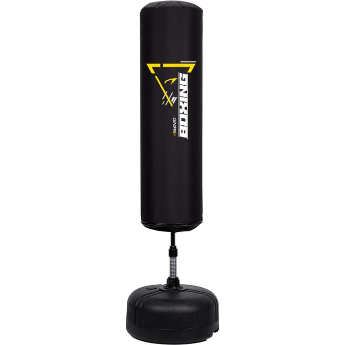 Avento Bokszak met Standaard - Opblaasbaar - Reflex - Zwart - Ca. 161 cm