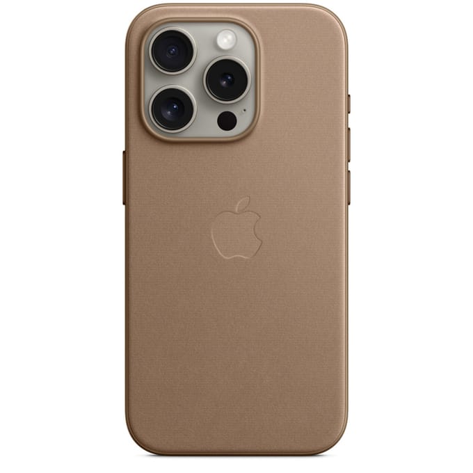 FineWoven Backcover MagSafe voor de Apple iPhone 15 Pro - Taupe