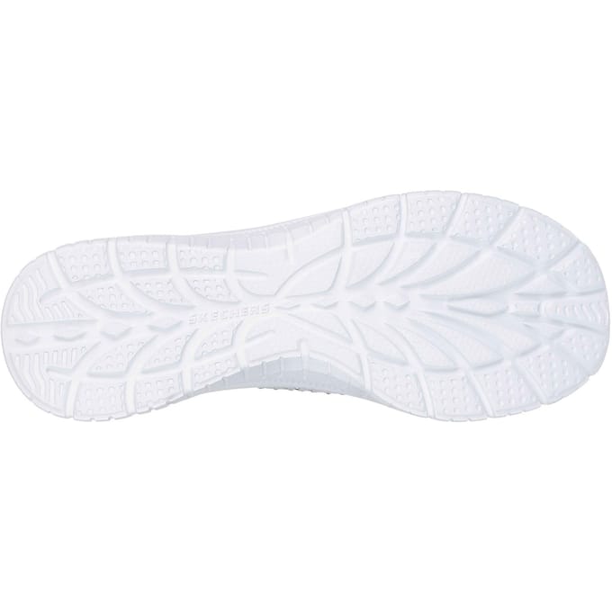 Skechers Virtue Icon Textiel Dames Witte/Zilveren Standaard Sneakers