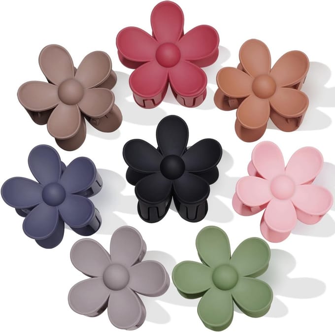 Grote Haarklemmen Set Antislip 8 Stuks voor Dik en Dun Haar