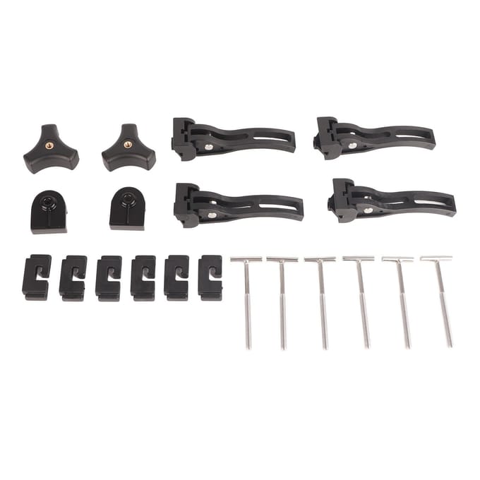 Pièces de Rechange Universelles Pince Arrière Avant Aluminium Adapté pour Couvre-Benne Rigide Tri-Fold black