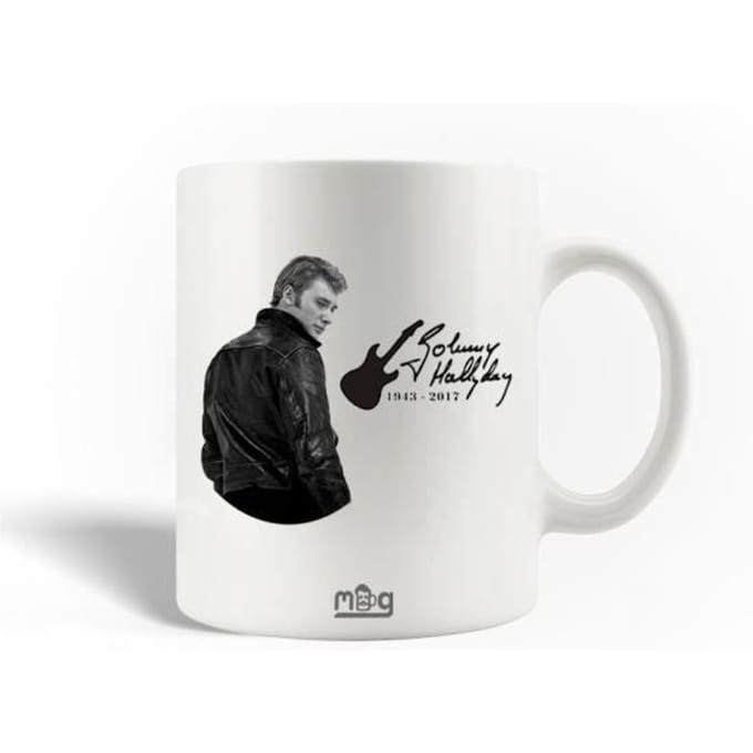 Mug en Céramique Johnny Hallyday Chanteur Compositeur Affiche