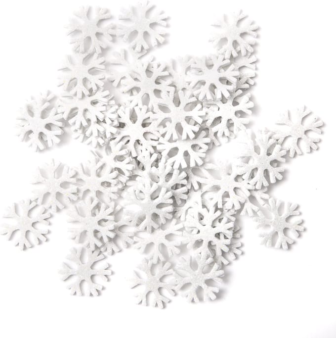 Foam Stickers Sneeuwvlokken met Glitters - 50 Winter Stickers - Knutselen Kinderen