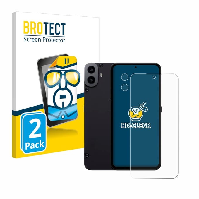 BROTECT - Screenprotector voor Nothing CMF Phone 1 (Voor+Camera) - Folie Beschermfolie transparant 2 Stuks