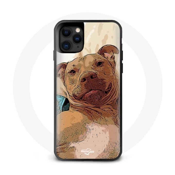 Coque Iphone 13 Pro Max Pitbull marron