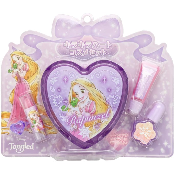 SHOBIDO - Disney Rapunzel Heart Case Cosmetic Set 5 pcs