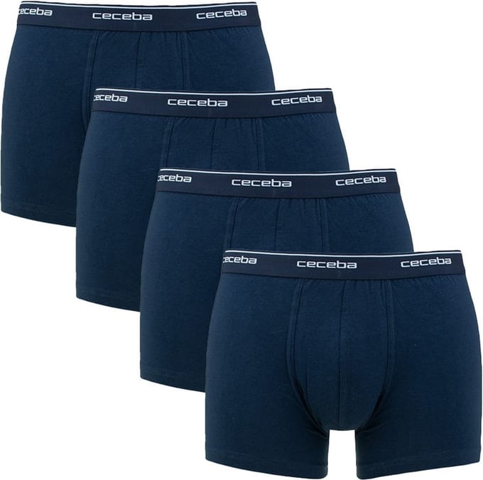 CECEBA Monza Heren Boxer - 4-pack Multipack - Blauw