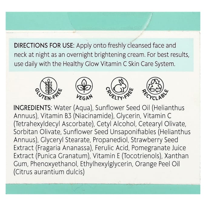 Gezonde Gloed, Verhelderende Nachtcrème, 30ml(1 fl oz) white