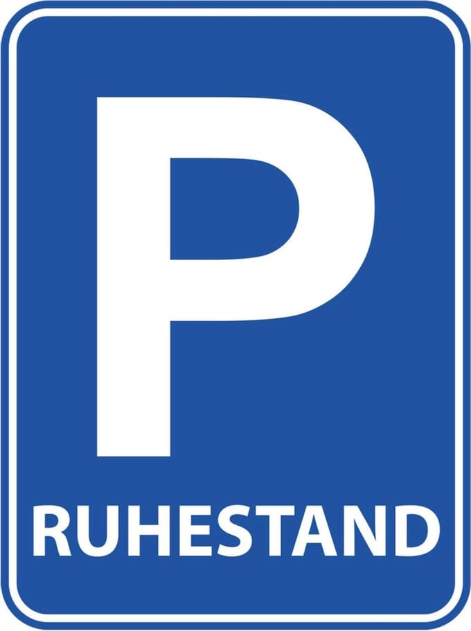 Pensioen Parkeerbord Deurbord 'Ruhestand' (DE)