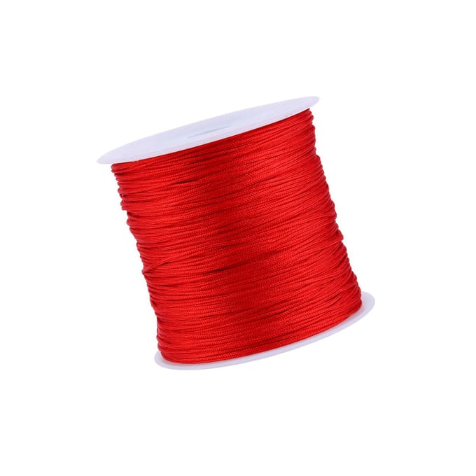 100M X 0.8mm Nylon Chinees Knoopkoord Rattail Macrame Shamballa Draad String Rood pink