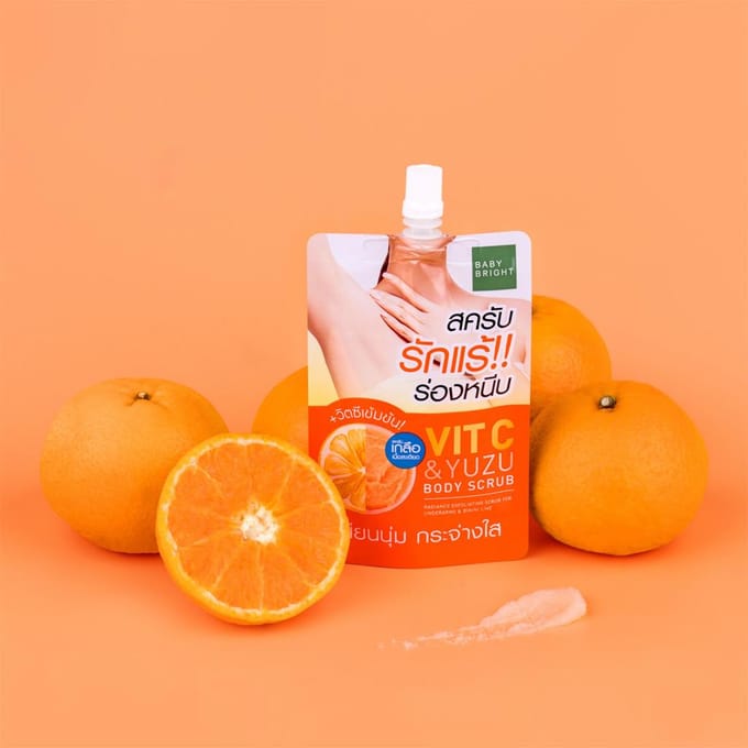 BABY BRIGHT - Gommage Corps Vit C & Yuzu 40 g.  x 6 pièces 40 g. x 6 pcs orange