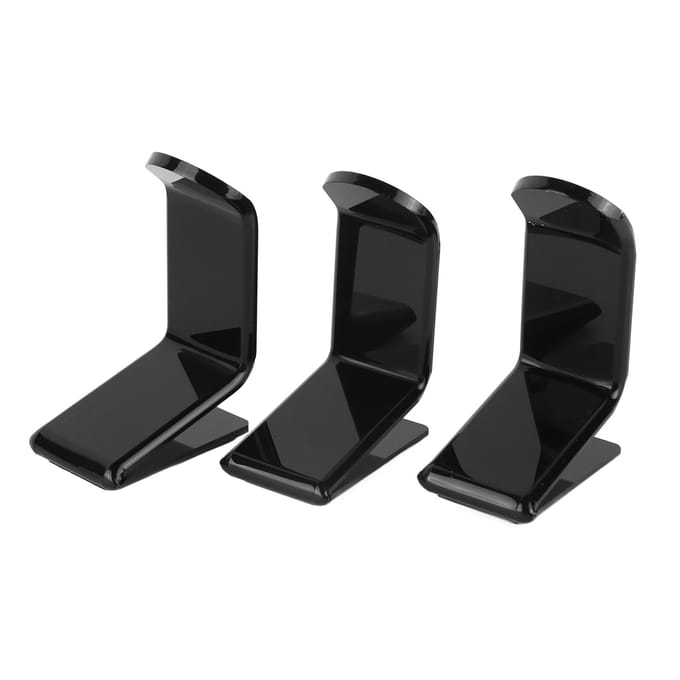 3 Stuks Muurbevestiging Game Controller Houder Stand Acryl Onder Bureau Bureau Game Console Houder Zwart black