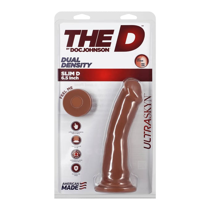 Doc Johnson - The D - Slim D - 6.5 Inch - ULTRASKYN - Dongs SINGULAR Caramel