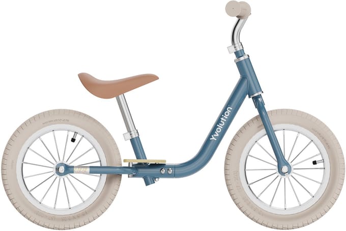 Yvolution - Velo classic - Loopfiets – Vintage blauw – Verstelbaar zadel en stuur