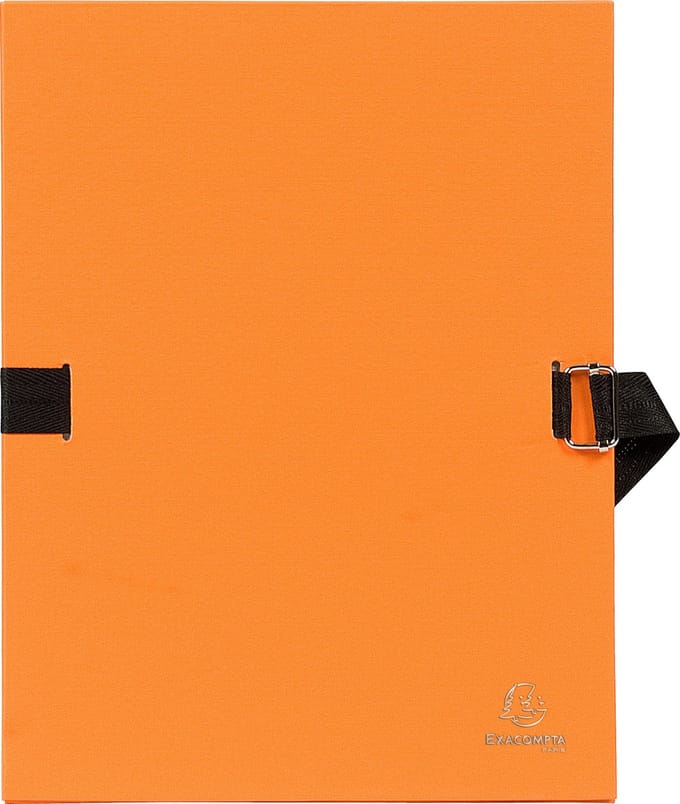 Exacompta 10x Map met uitrekbare in gekleurde canvas - 24x32 cm - Oranje - 734E