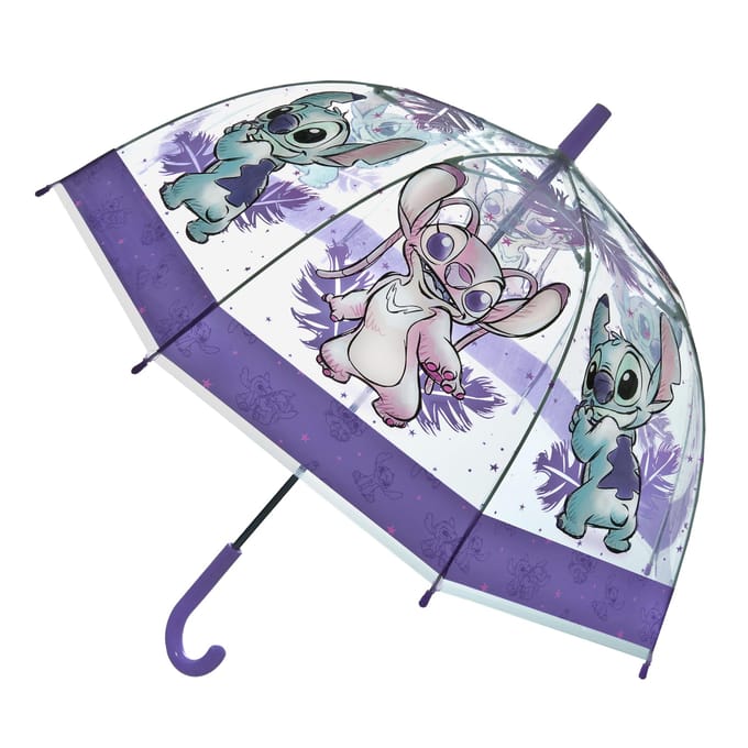 Lilo & Stitch Paraplu - Kinderparaplu - Metaal frame - Paars - Transparant