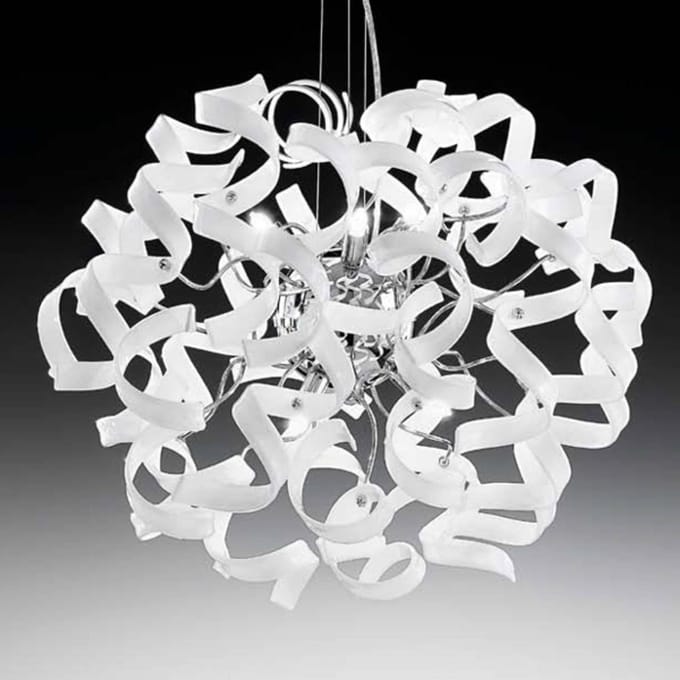 Metallux Fraaie hanglamp WHITE, diameter 50 cm
