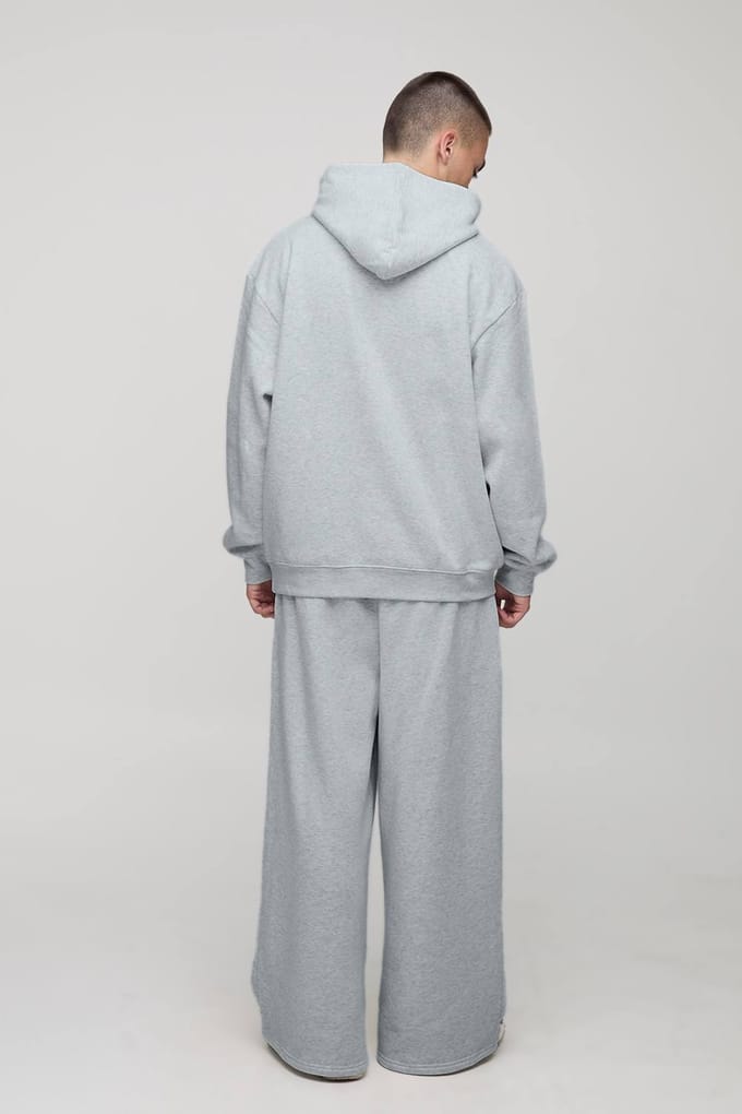 Essential Oversized Over the Head Hoodie | Grey Marl | Size Small