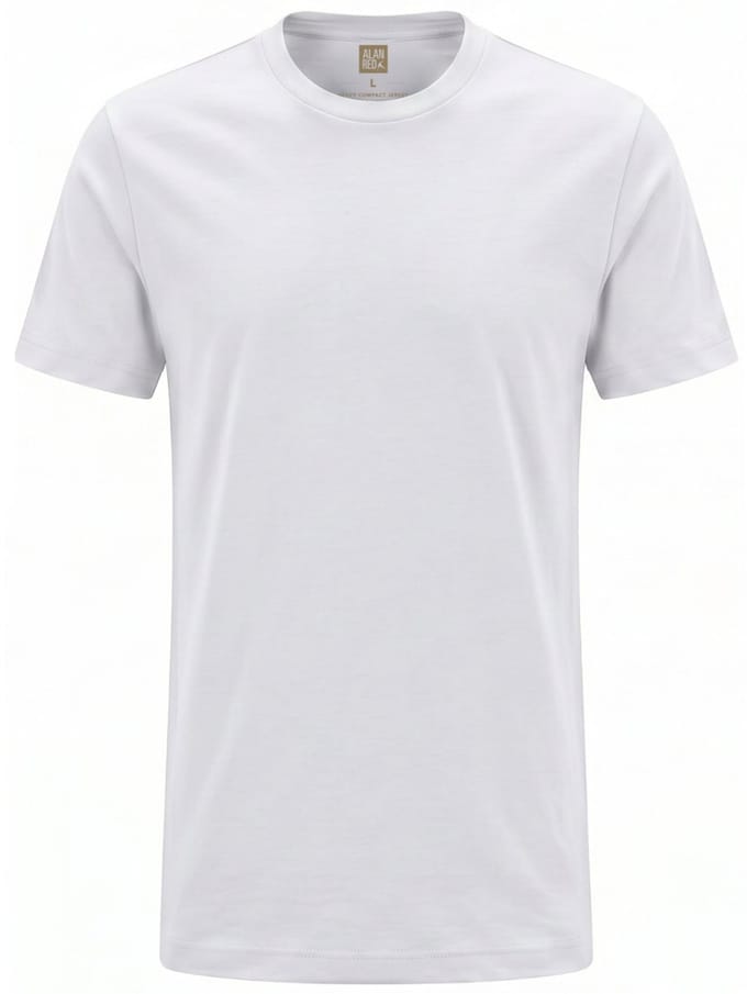 Alan Red Venice T-Shirt Heavy Jersey Wit - Maat S - Heren - Basic T-shirt