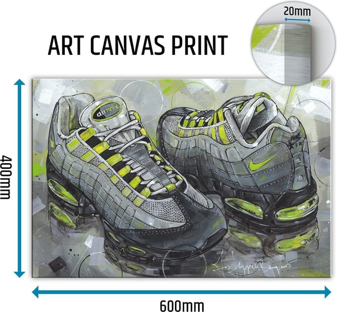 Sneaker canvas Neon 60x40 cm