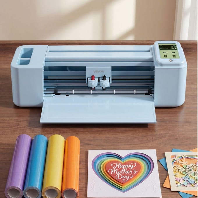 Machine de découpe vinyle, 305 mm, Cutter vinyle contrôlé par écran tactile avec kit de matériaux et d'outils, 5000+ Ressources de conception intégrées, Compatible avec Mac,